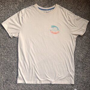 Chubbies Men’s Medium Graphic T-Shirt White Tropical Wave “Lost In Paradise”